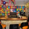 Colorful interior and rooftop terrace of El Pegaso restaurant in San Miguel de Allende