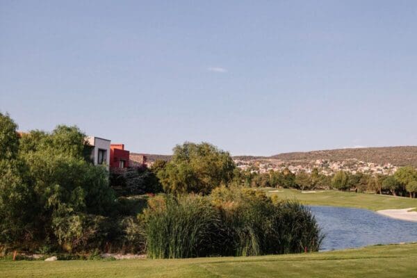 Aerial view of Ventanas de San Miguel Golf Course with panoramic views of San Miguel de Allende.